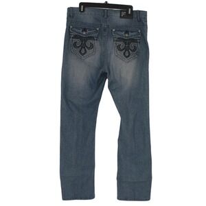 Vintage Y2K Monarch Embroidered Pocket Blue Skater Jeans Mens 34 x 30